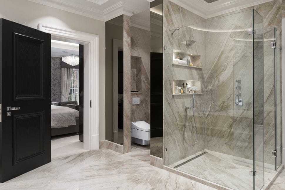 Book match Marble Bathroom Virginia Water