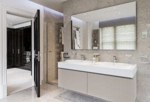 Artelinea glass vanity unit