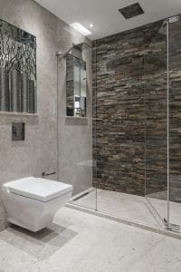 Quartz Mosaic Brick Shower Wall