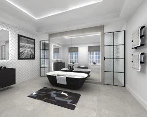 White and Grey Bathroom