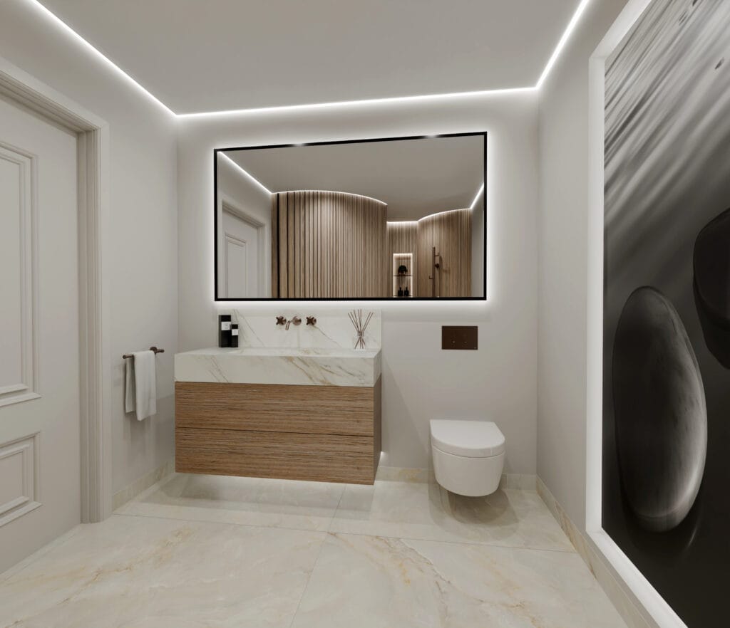 Cloakroom with Perimeter Lighting