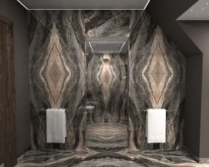 Steam Shower with Porcelain Marble