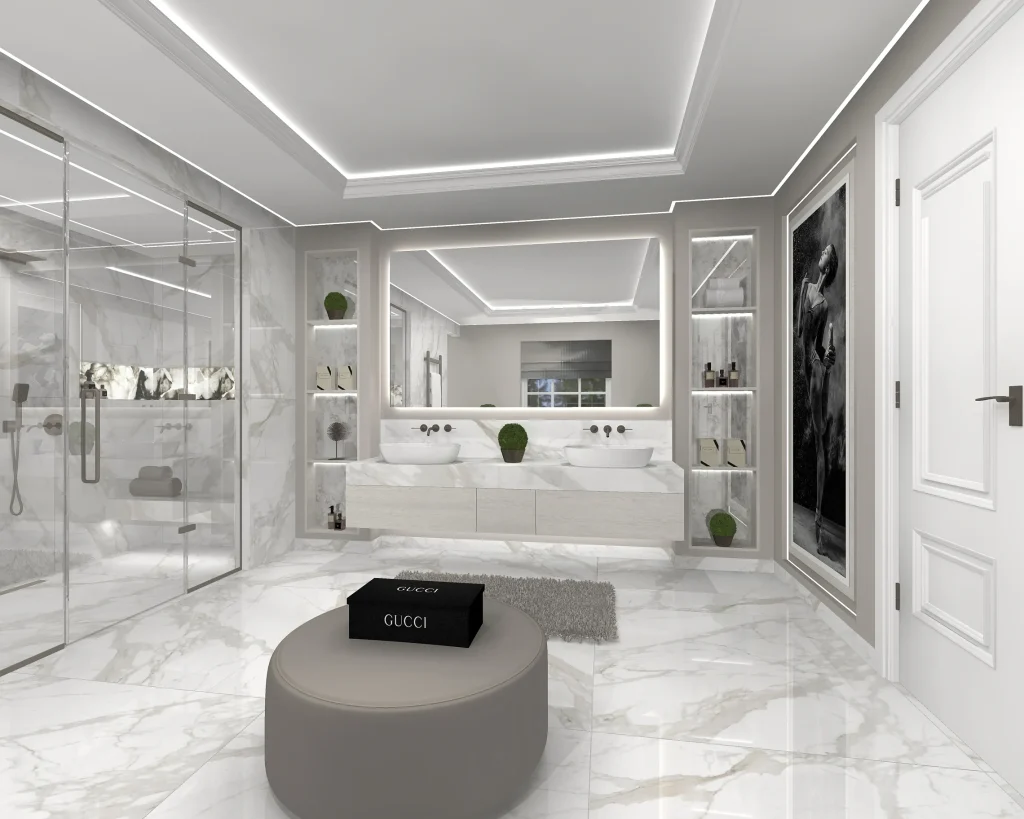 Porcelain Marble Bathroom Design