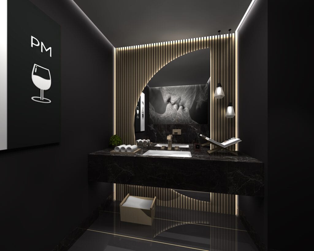 Cinema Themed Cloakroom Design Visual