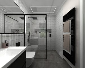 Black & White Contemporary Bathroom