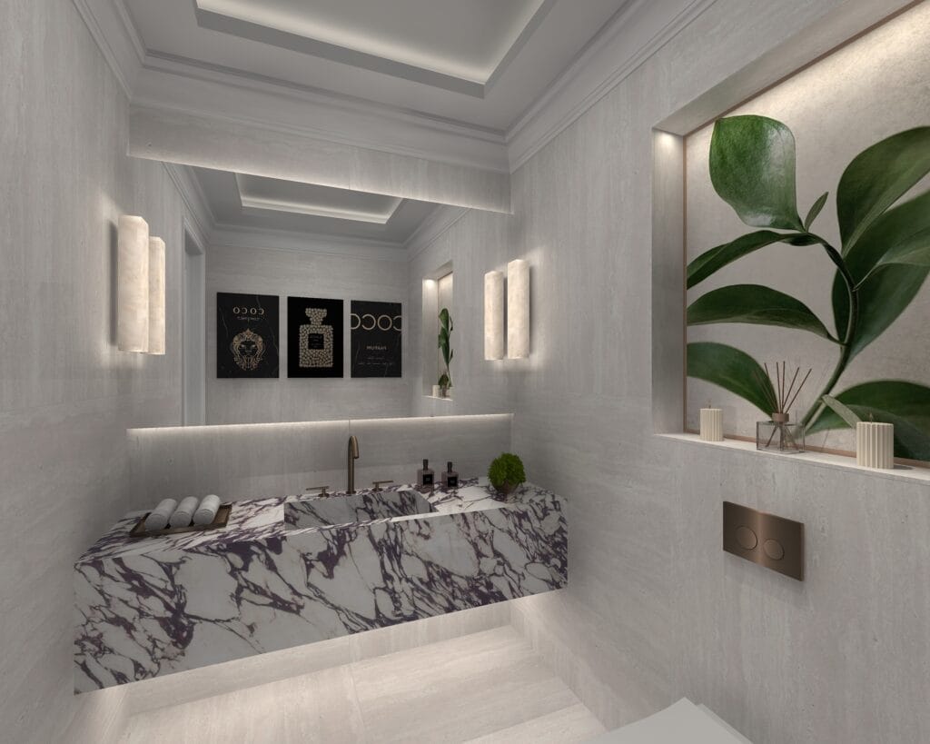 Marble Cloakroom Design
