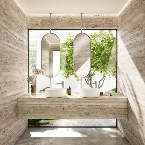 Villeroy & Boch Travertine & Oval Mirrors