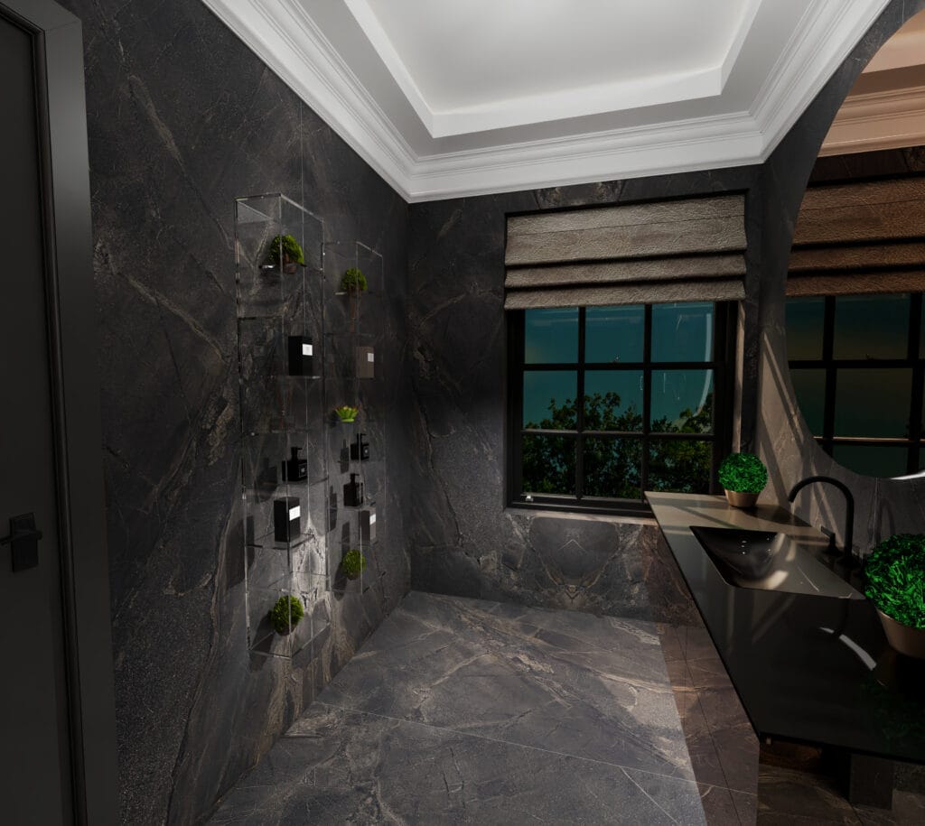 Luxury Black Bookmatched Tiles
