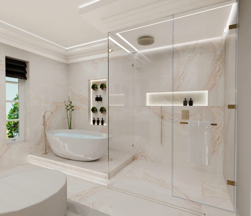 Onyx Marble Bathroom Design